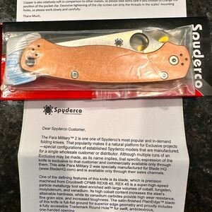 Spyderco pm2 blade hq exclusive copper Rex-45